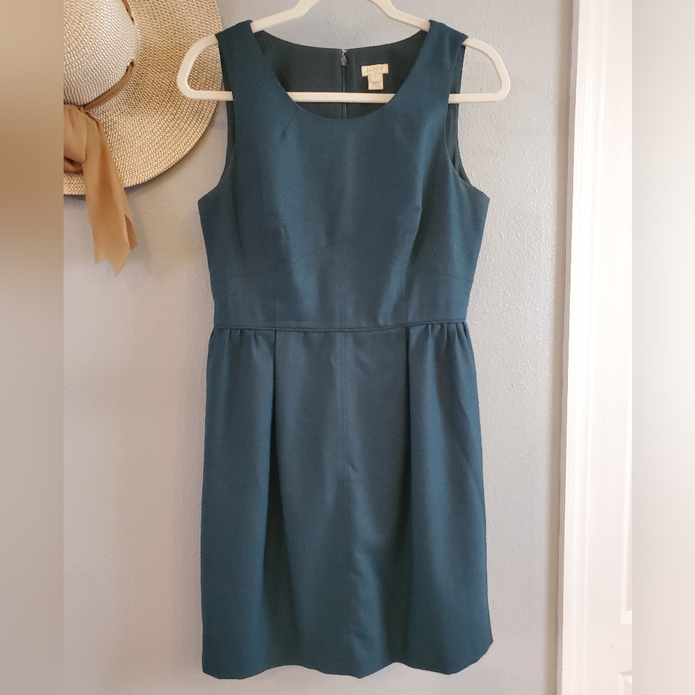 Vintage J Crew teal dress, size 6
